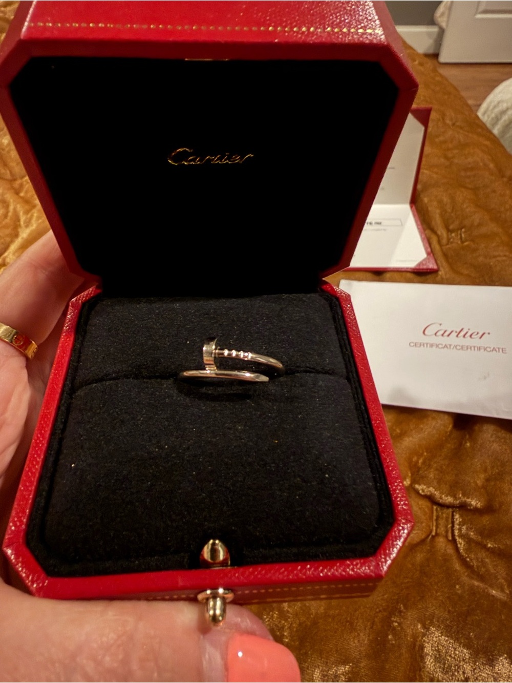 Cartier White Gold Juste un Clou Ring - 57
